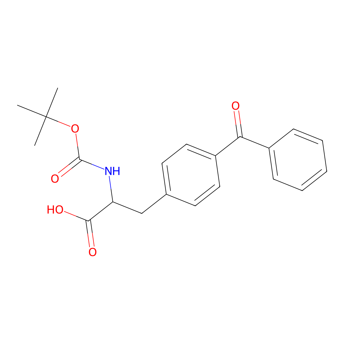 Boc-L-4-Benzoylphenylalanine molecular structure, CAS 117666-95-2