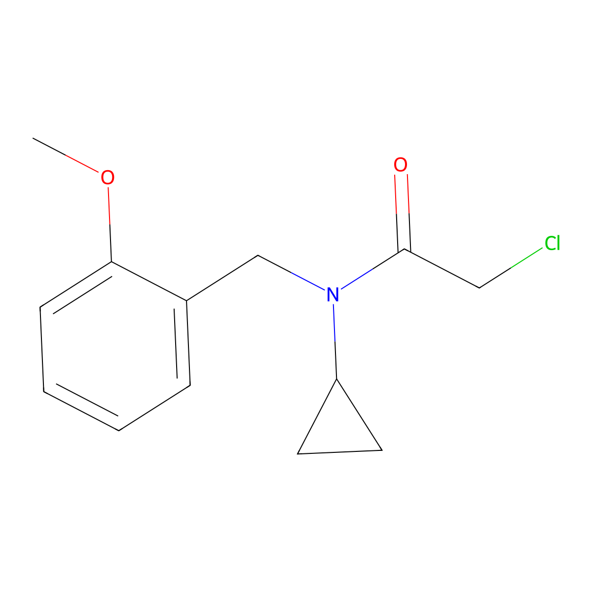 2-Chloro-N-cyclopropyl-N-(2-methoxy-benzyl)-acetamide molecular structure, CAS 1176663-80-1