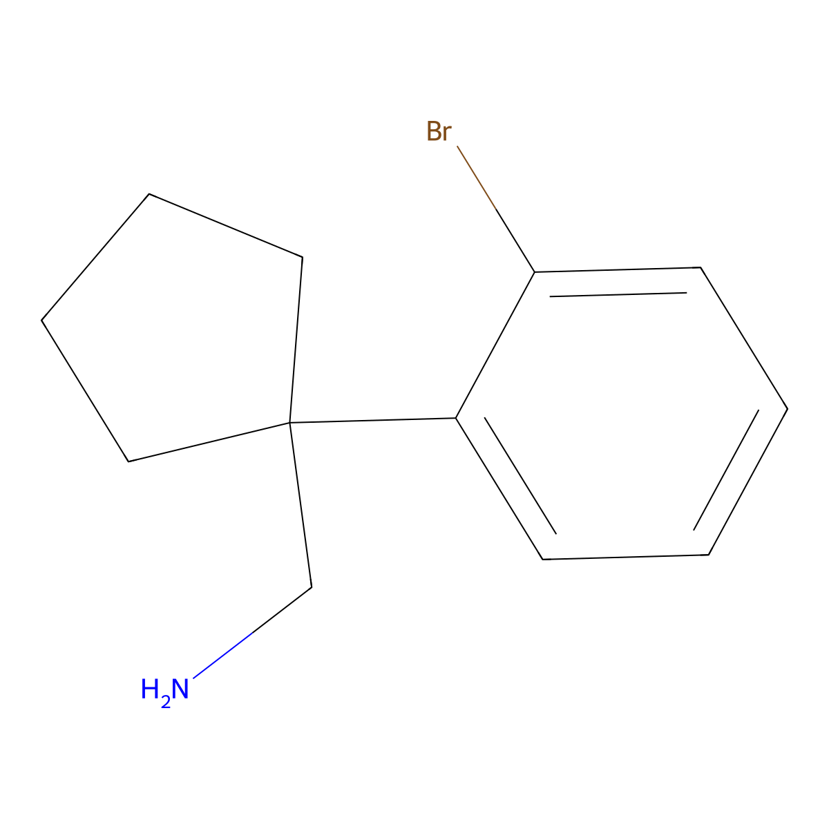1-(2-Bromophenyl)cyclopentanemethanamine molecular structure, CAS 1176667-98-3