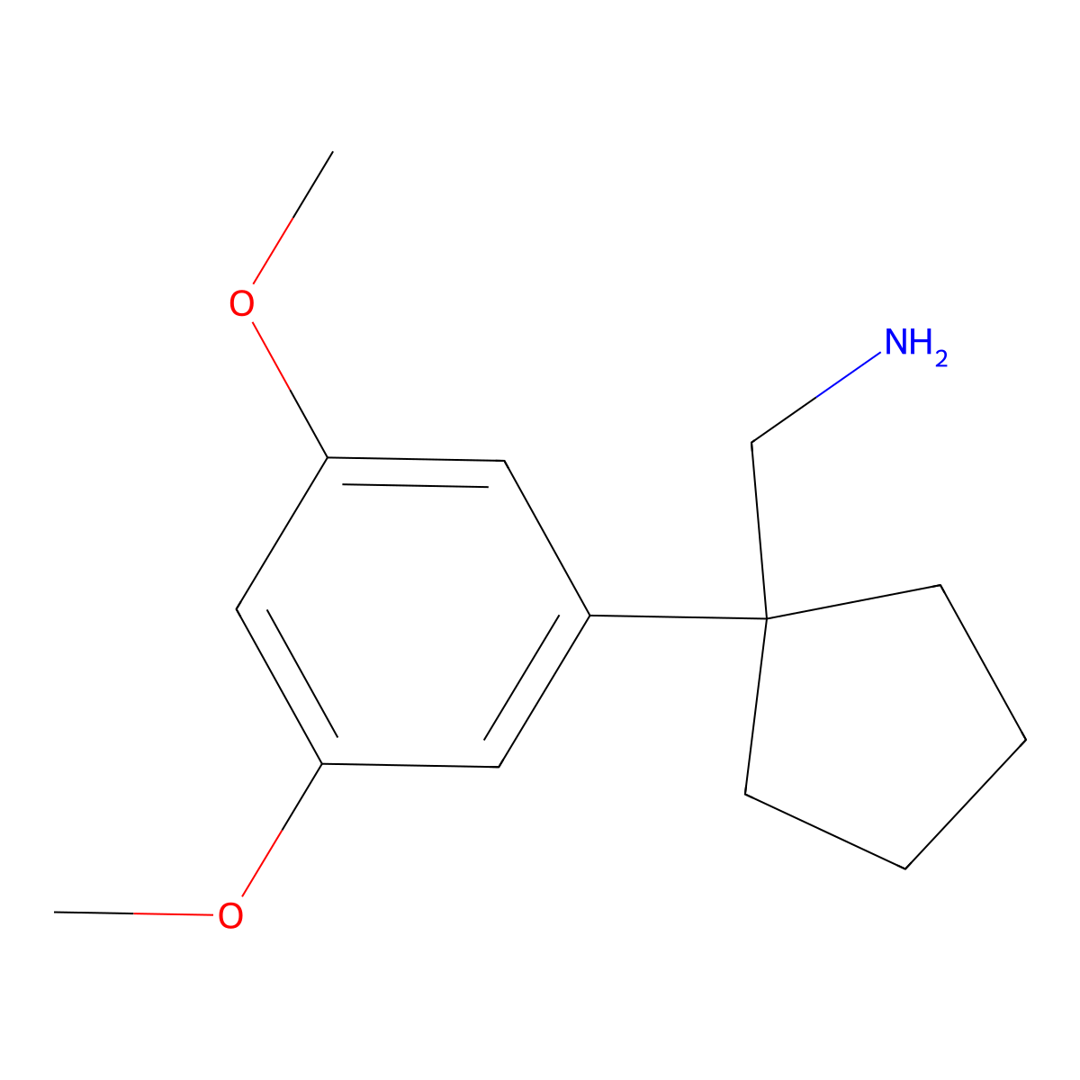 1-(3,5-Dimethoxyphenyl)cyclopentanemethanamine molecular structure, CAS 1176667-99-4