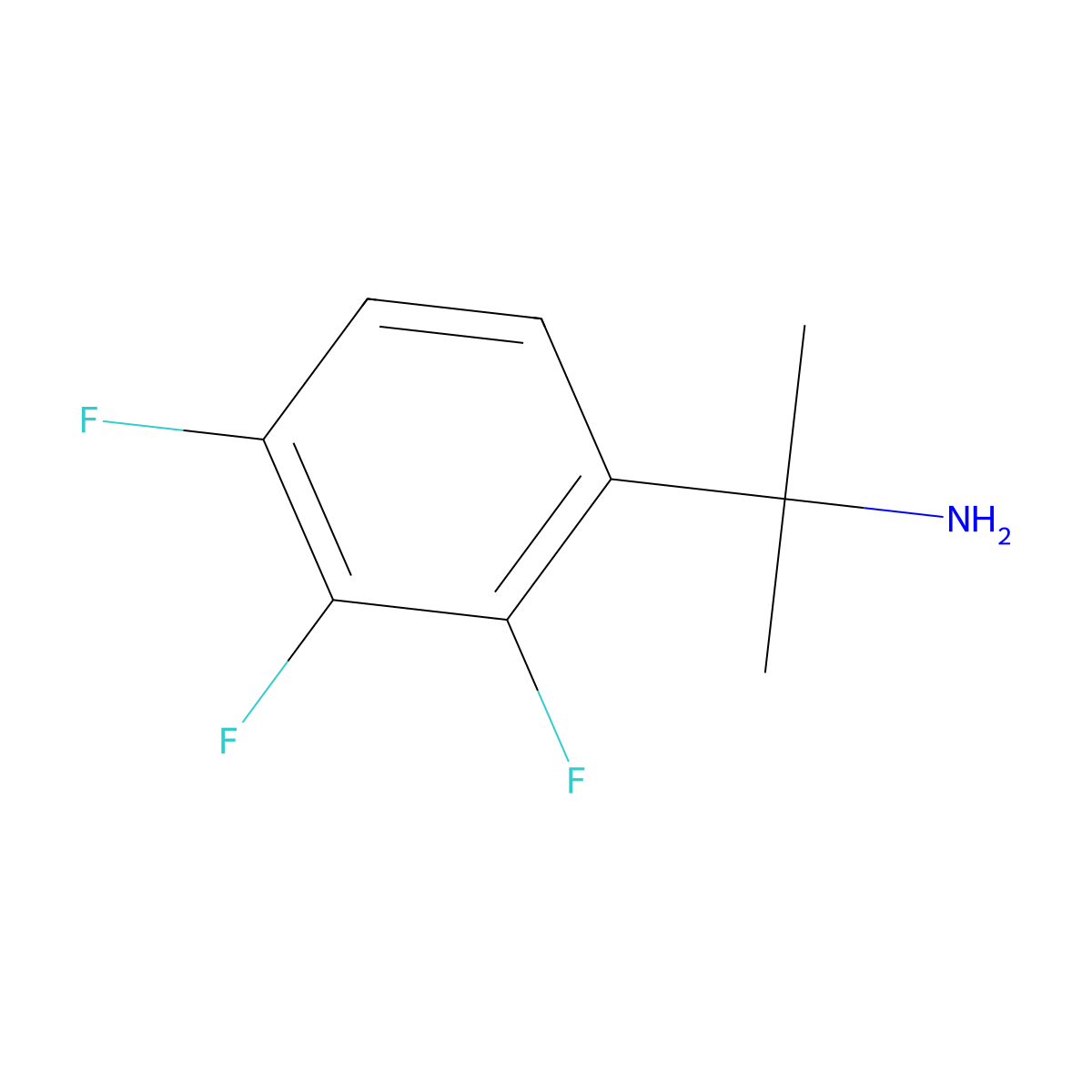 2-(2,3,4-Trifluorophenyl)propan-2-amine molecular structure, CAS 1176668-30-6