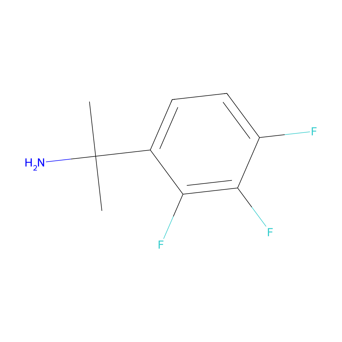 2-(2,3,4-Trifluorophenyl)propan-2-amine molecular structure, CAS 1176668-30-6