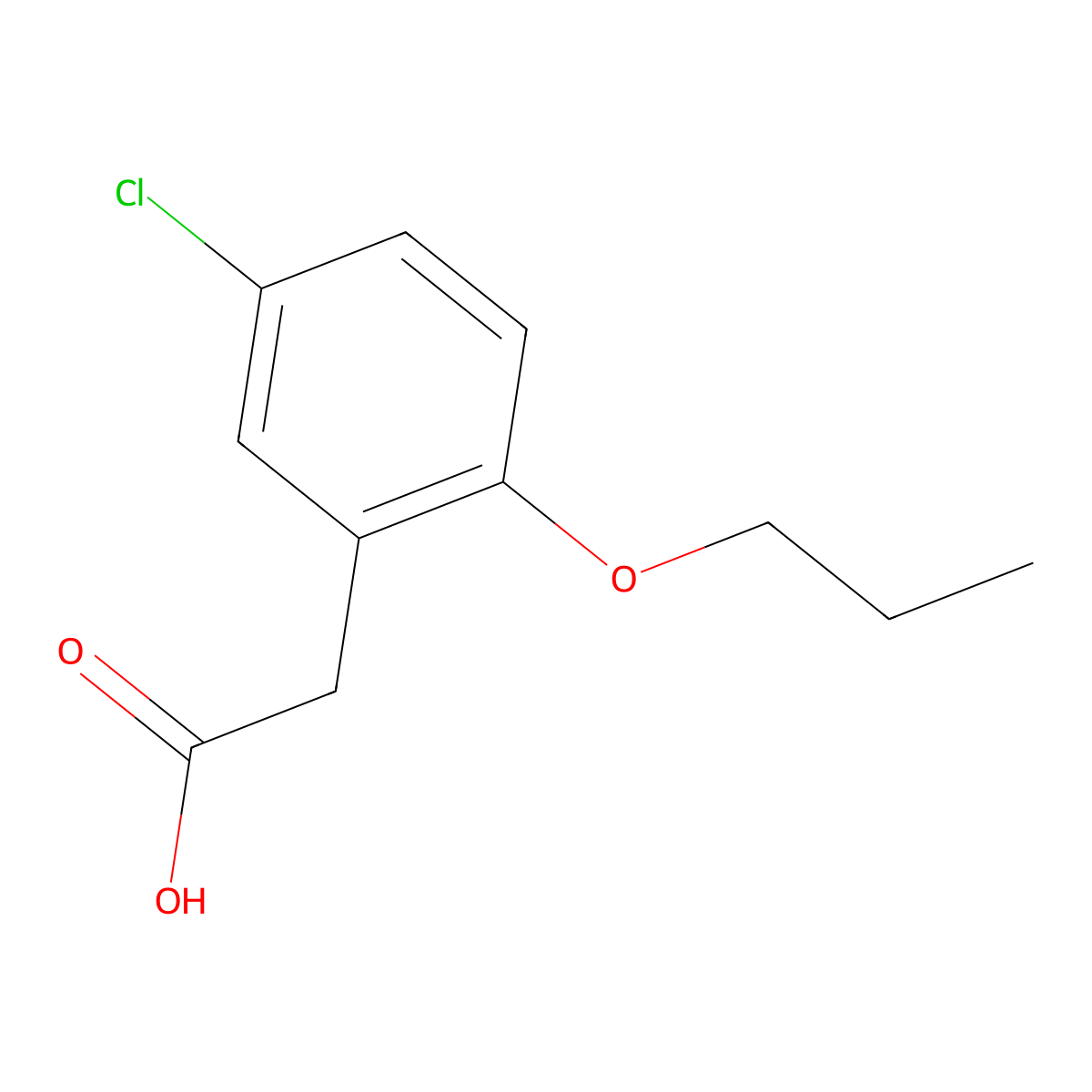 2-(5-Chloro-2-propoxyphenyl)acetic acid molecular structure, CAS 1176671-66-1