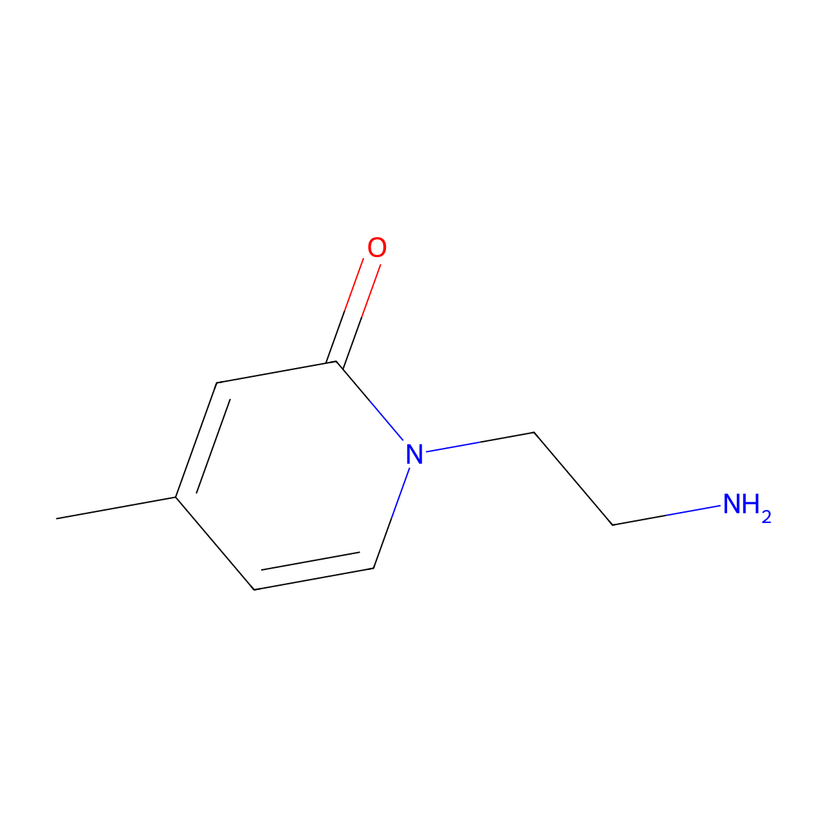 1-(2-Aminoethyl)-4-methyl-1,2-dihydropyridin-2-one molecular structure, CAS 1176674-87-5