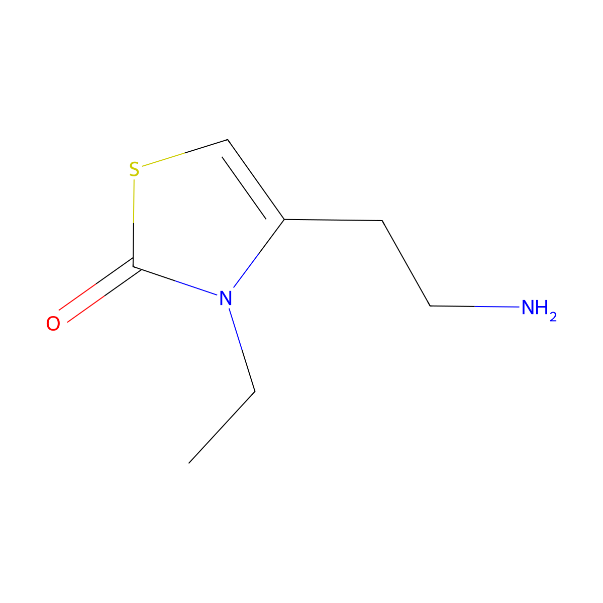4-(2-Aminoethyl)-3-ethyl-2,3-dihydro-1,3-thiazol-2-one molecular structure, CAS 1176679-12-1