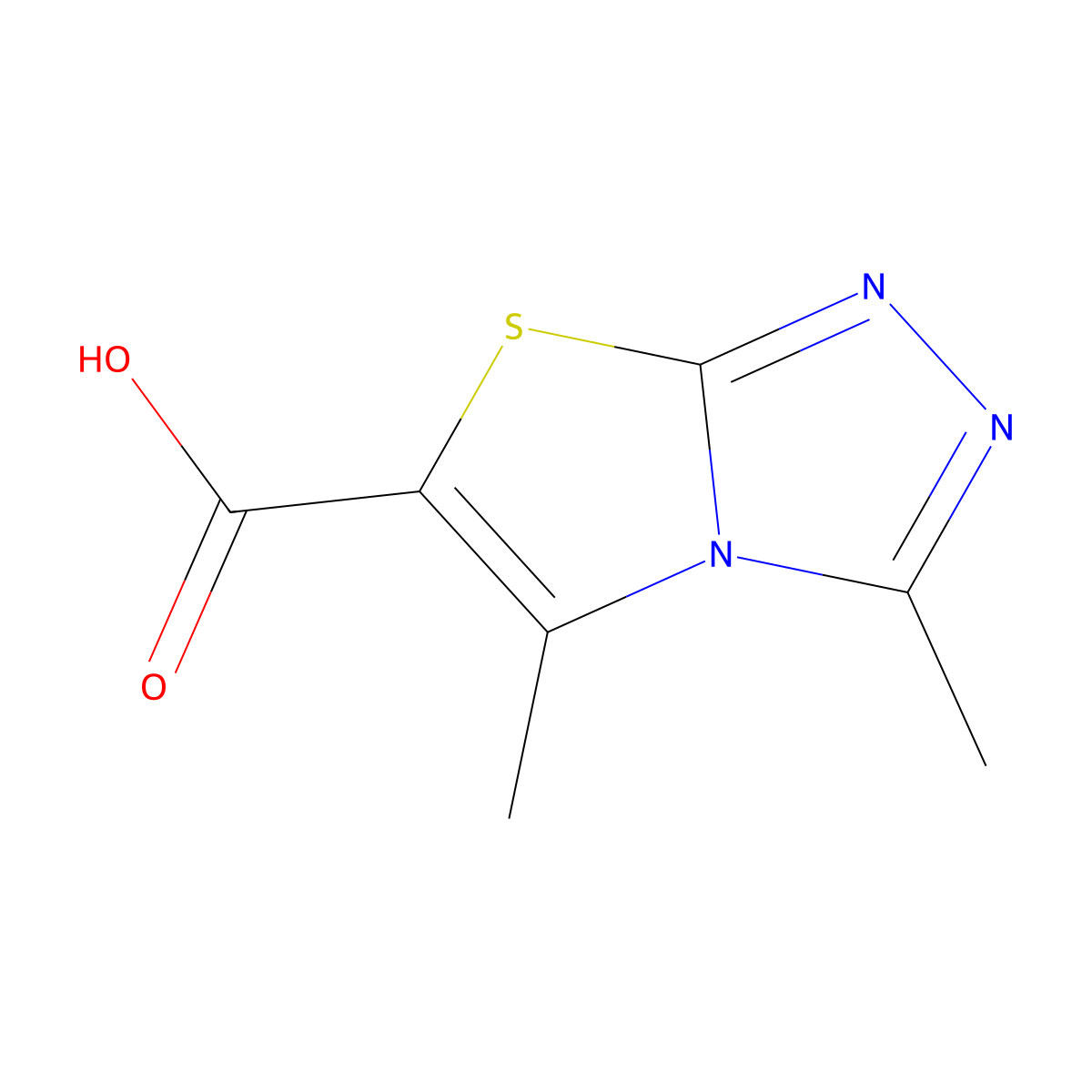 Dimethyl-[1,2,4]triazolo[3,4-b][1,3]thiazole-6-carboxylic acid molecular structure, CAS 1176679-18-7