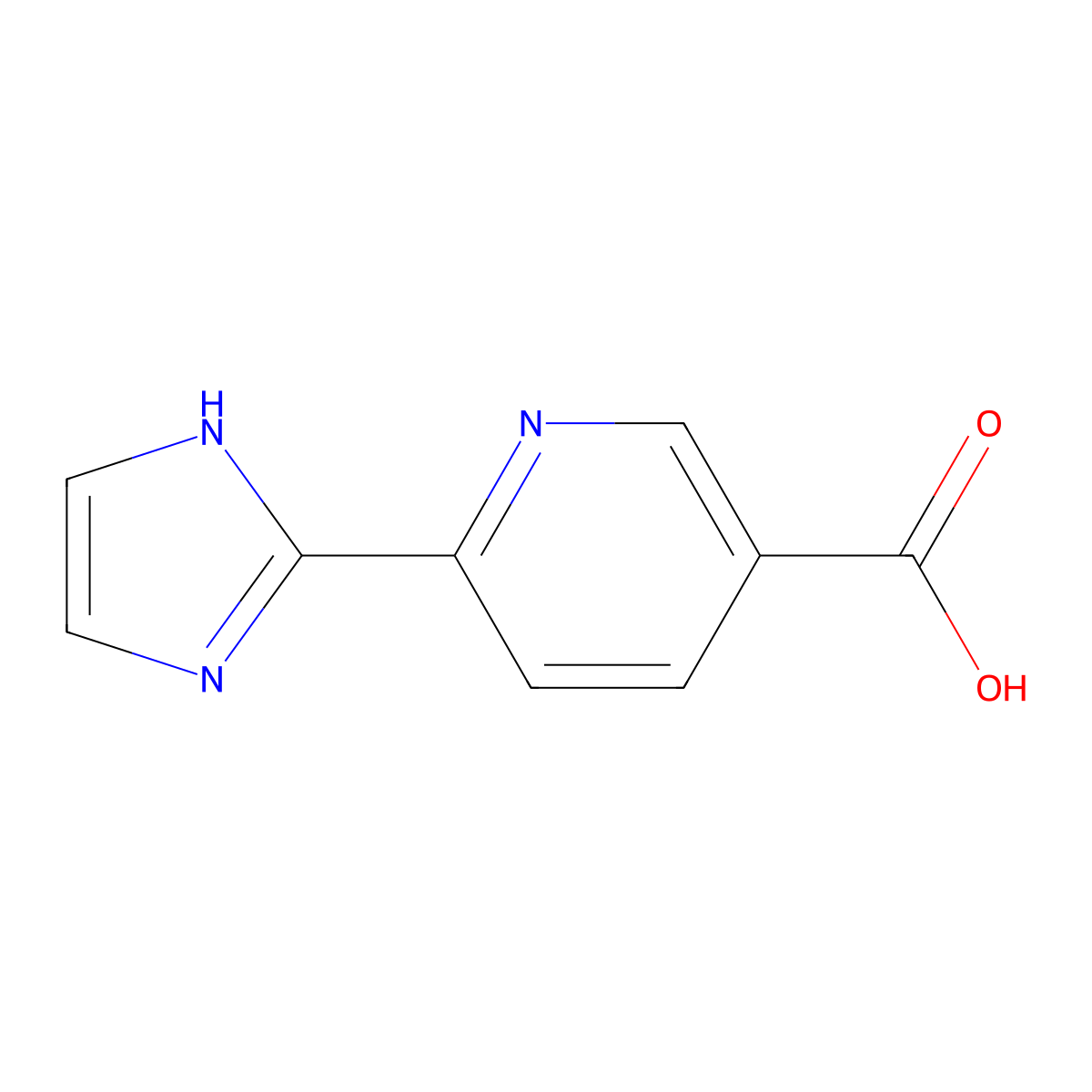 6-(1H-Imidazol-2-yl)nicotinic acid molecular structure, CAS 117668-19-6