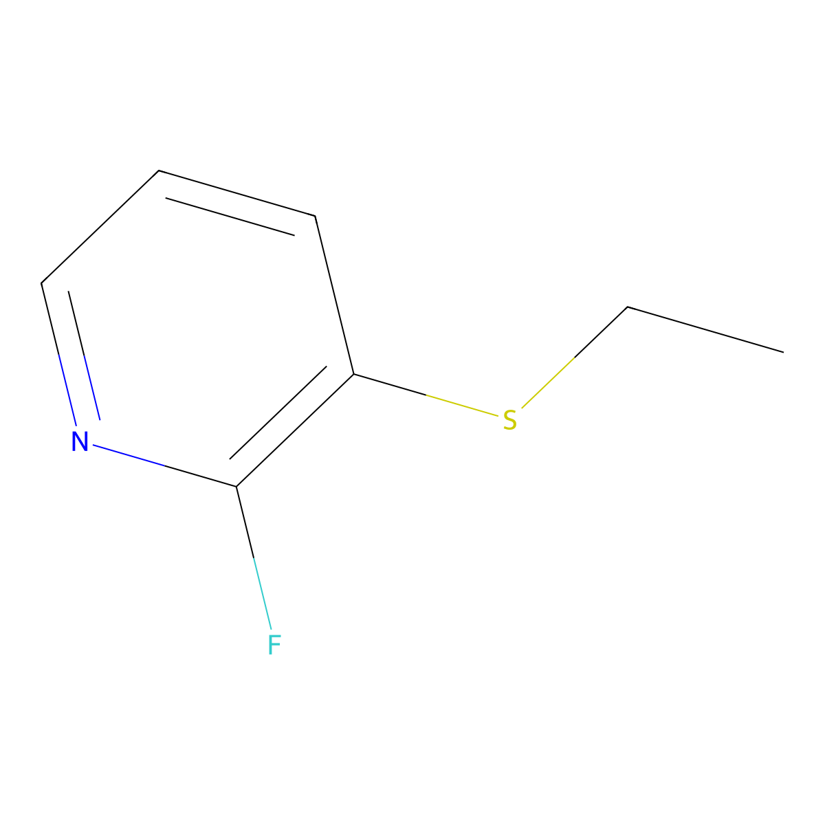 3-(Ethylthio)-2-fluoropyridine molecular structure, CAS 117670-97-0