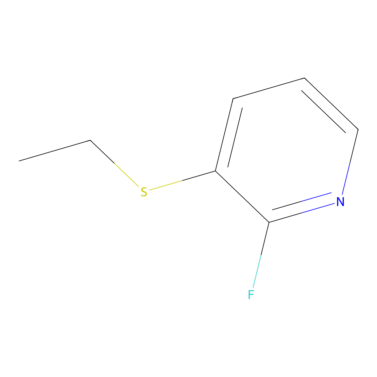 3-(Ethylthio)-2-fluoropyridine molecular structure, CAS 117670-97-0