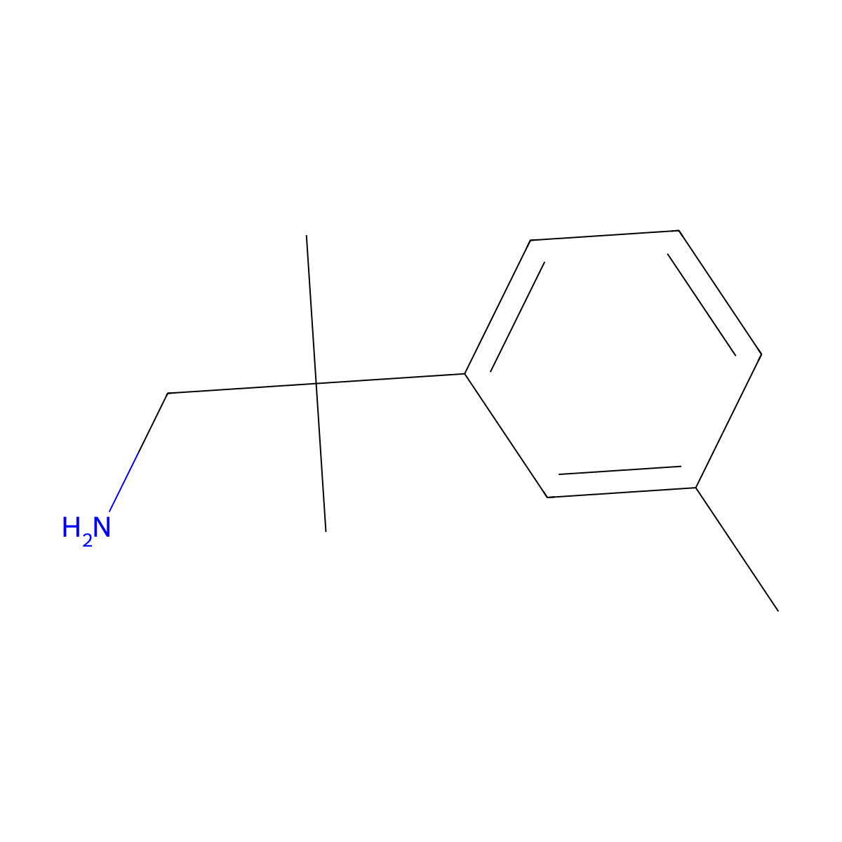 2-Methyl-2-(3-methylphenyl)propan-1-amine molecular structure, CAS 1176702-36-5
