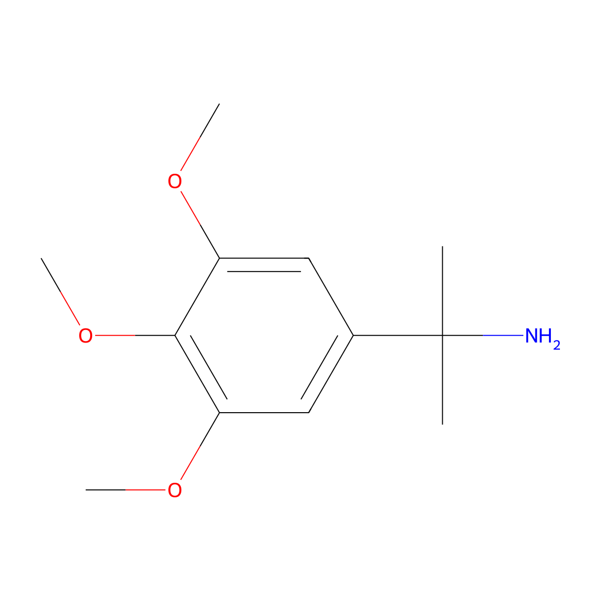 2-(3,4,5-Trimethoxyphenyl)propan-2-amine molecular structure, CAS 1176702-49-0