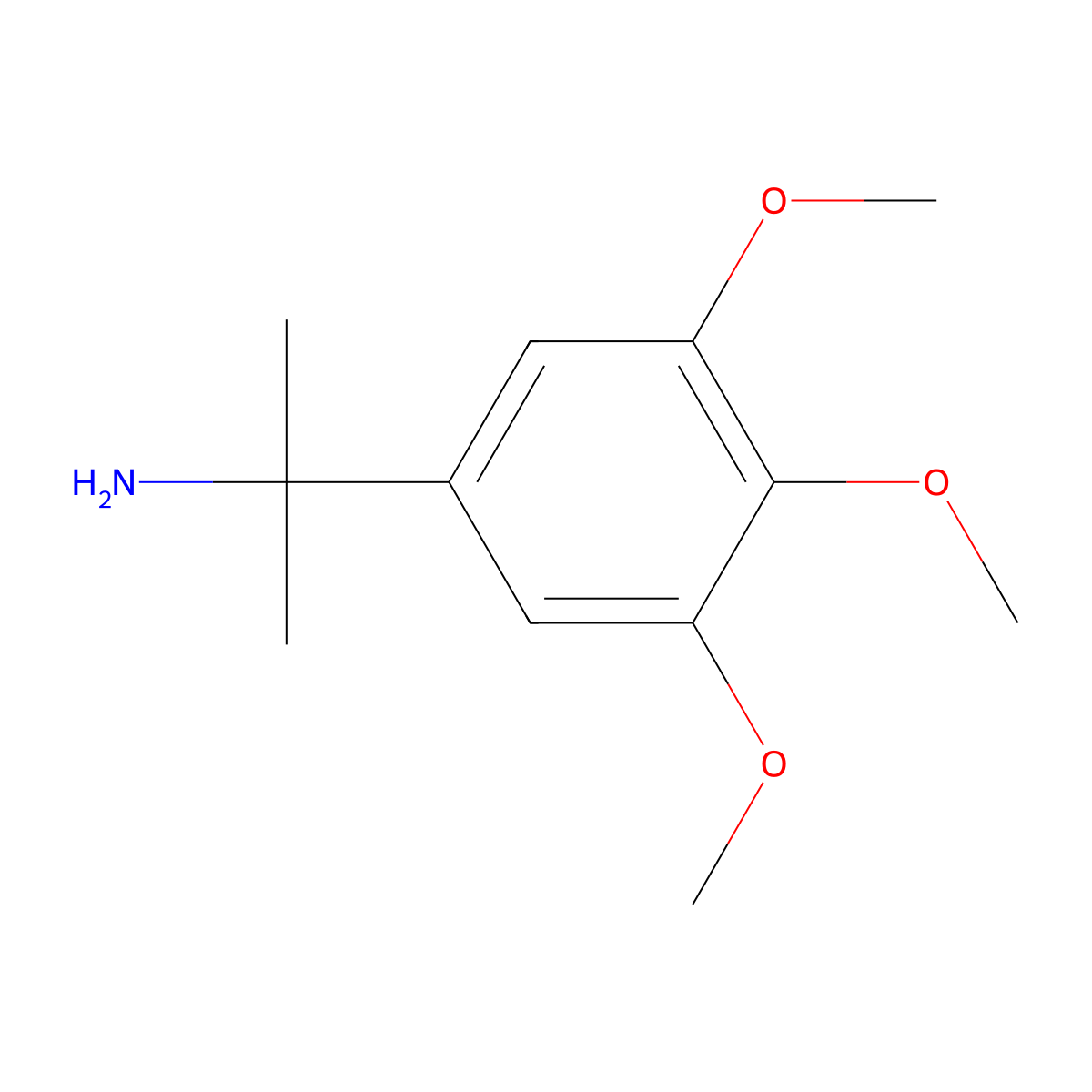2-(3,4,5-Trimethoxyphenyl)propan-2-amine molecular structure, CAS 1176702-49-0