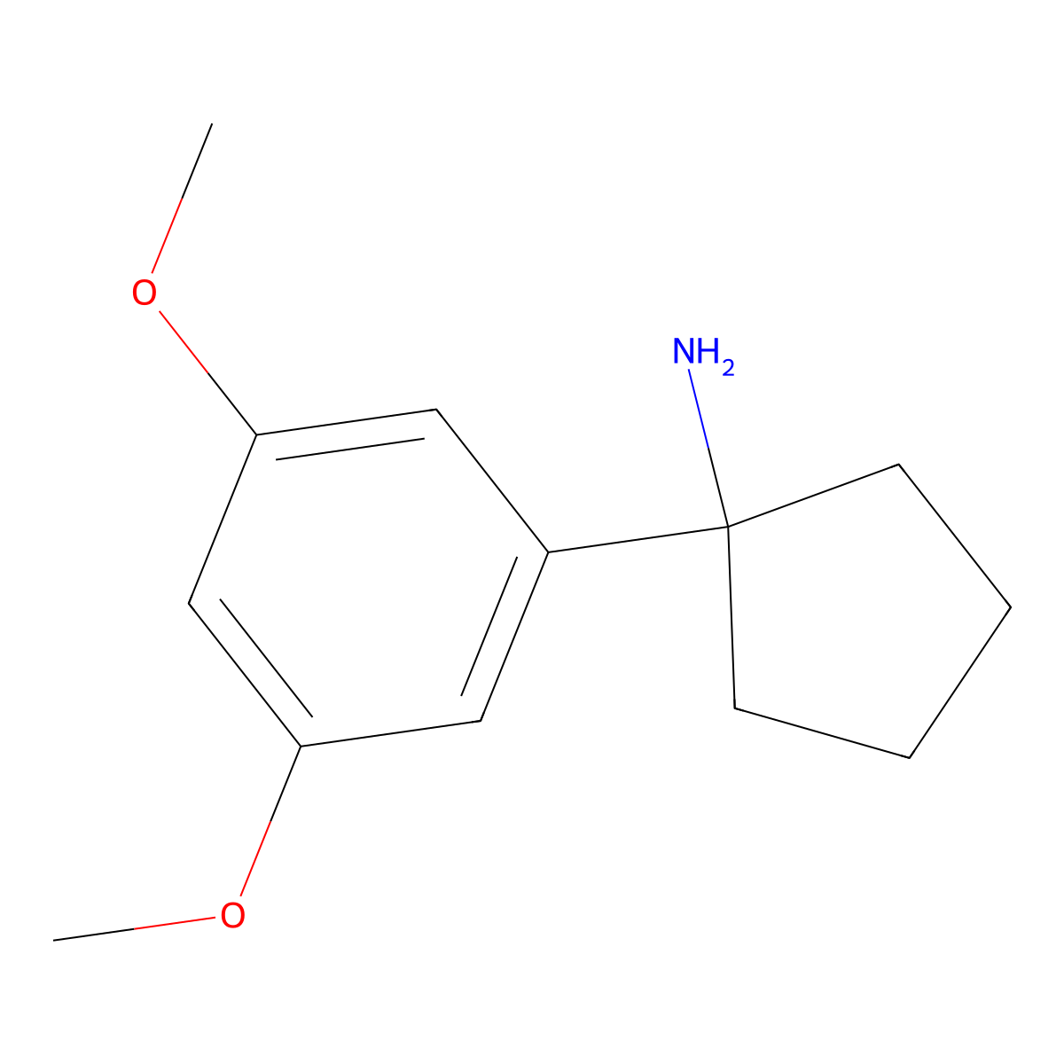 1-(3,5-Dimethoxyphenyl)cyclopentanamine molecular structure, CAS 1176702-52-5