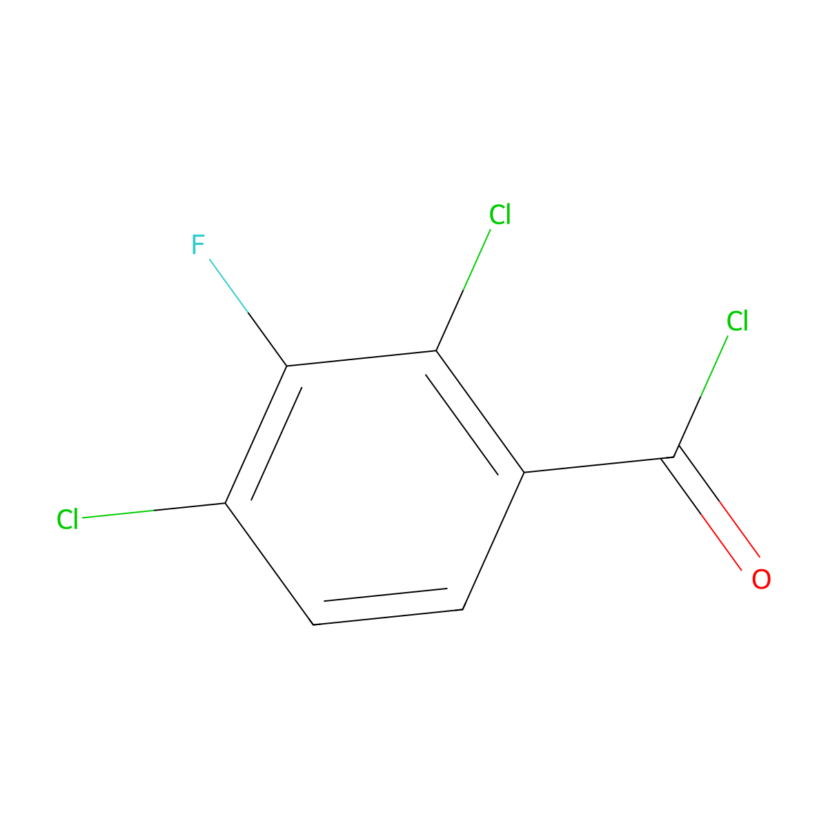 2,4-Dichloro-3-fluorobenzoyl chloride molecular structure, CAS 1176704-22-5