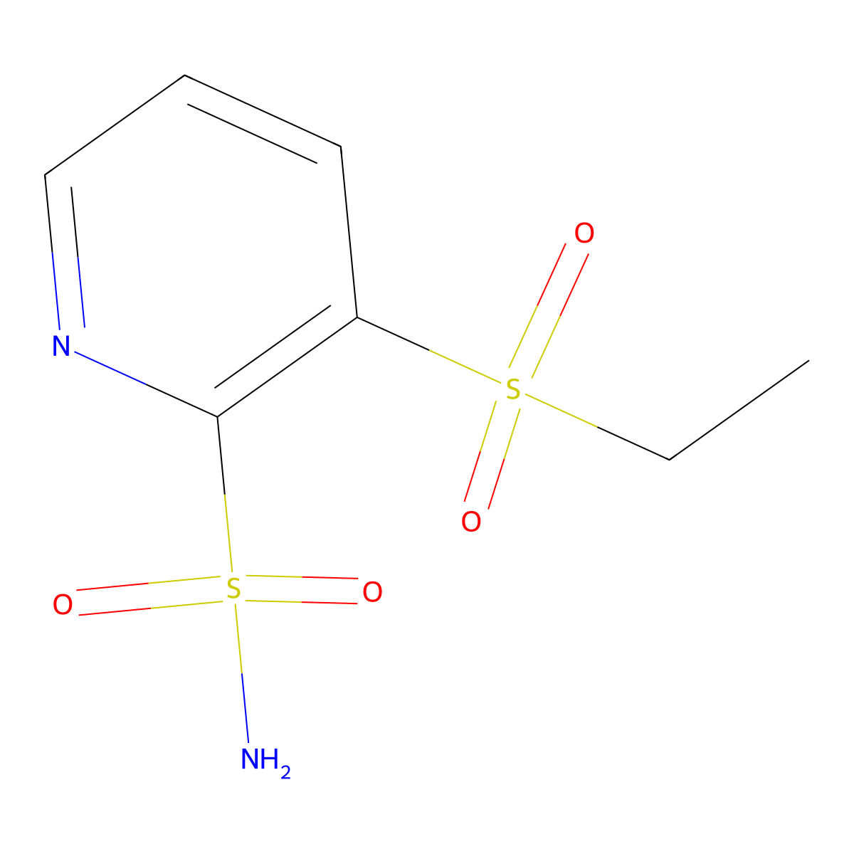 3-(Ethylsulfonyl)pyridine-2-sulfonamide molecular structure, CAS 117671-01-9