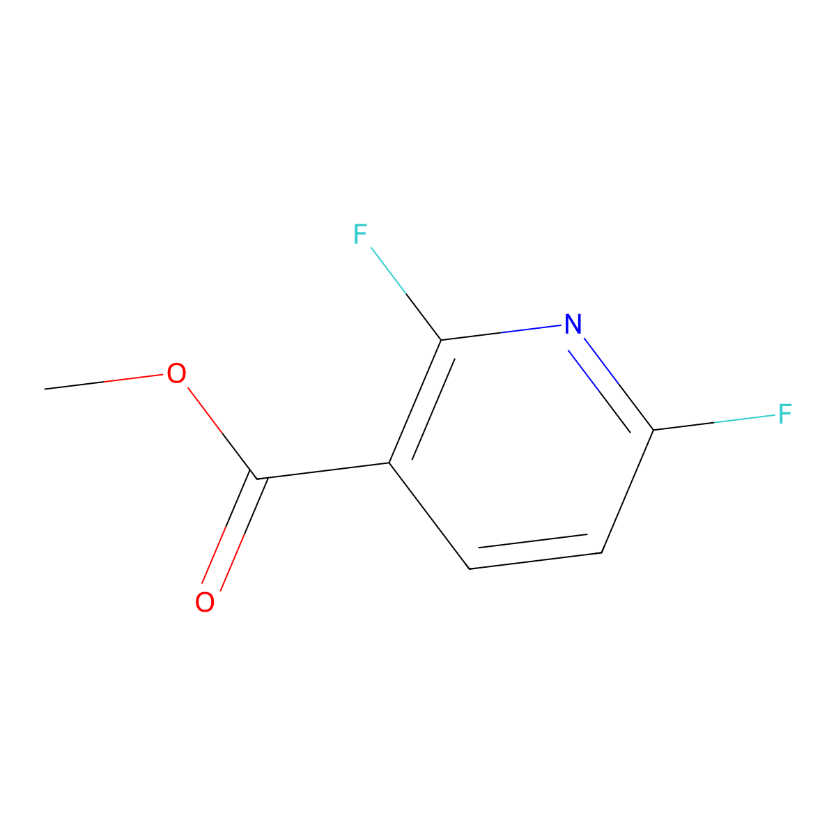 2,6-Difluoro-nicotinic acid methyl ester molecular structure, CAS 117671-02-0
