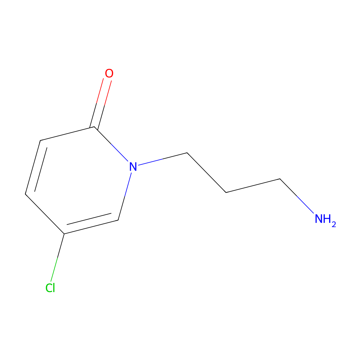 1-(3-Aminopropyl)-5-chloro-1,2-dihydropyridin-2-one molecular structure, CAS 1176712-54-1