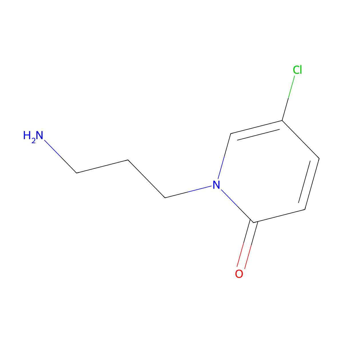 1-(3-Aminopropyl)-5-chloro-1,2-dihydropyridin-2-one molecular structure, CAS 1176712-54-1