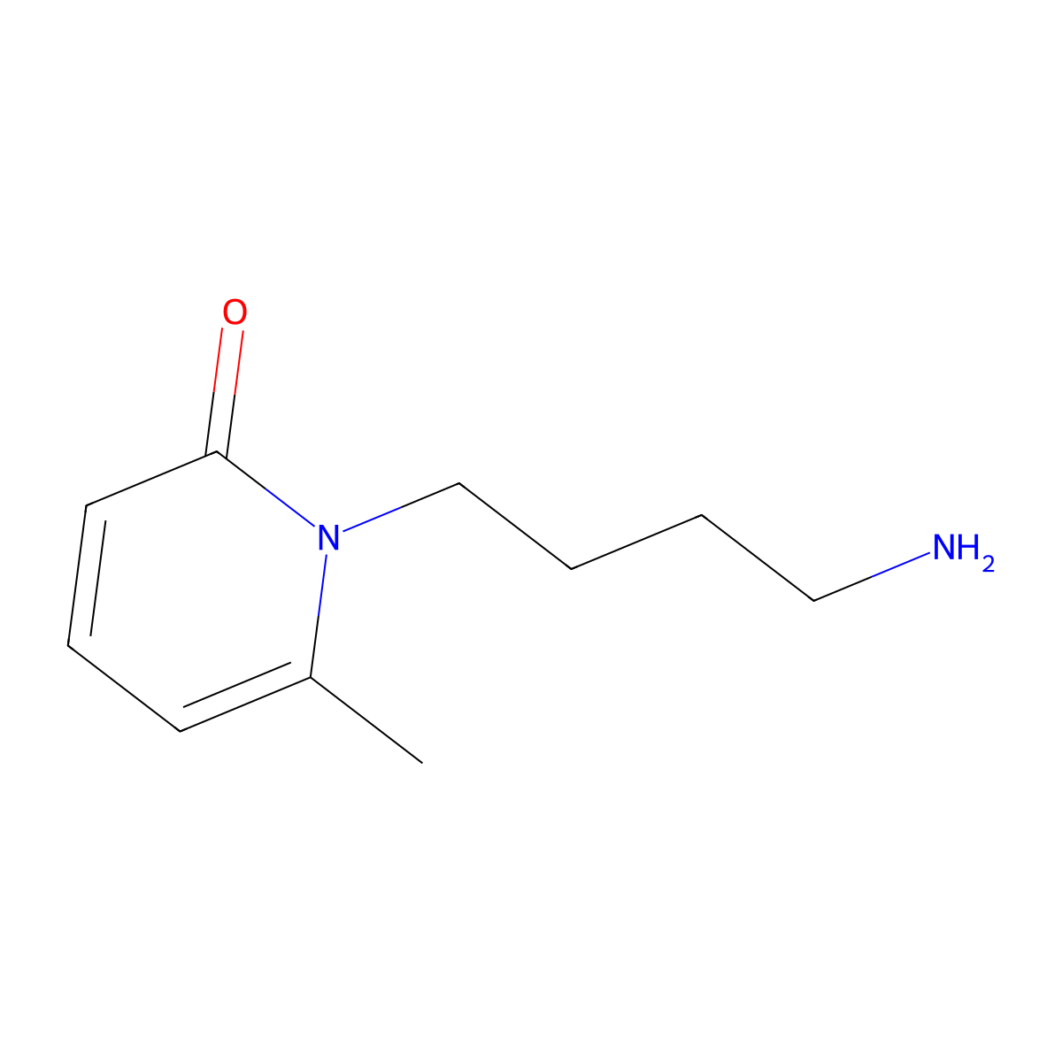1-(4-Aminobutyl)-6-methyl-1,2-dihydropyridin-2-one molecular structure, CAS 1176712-56-3