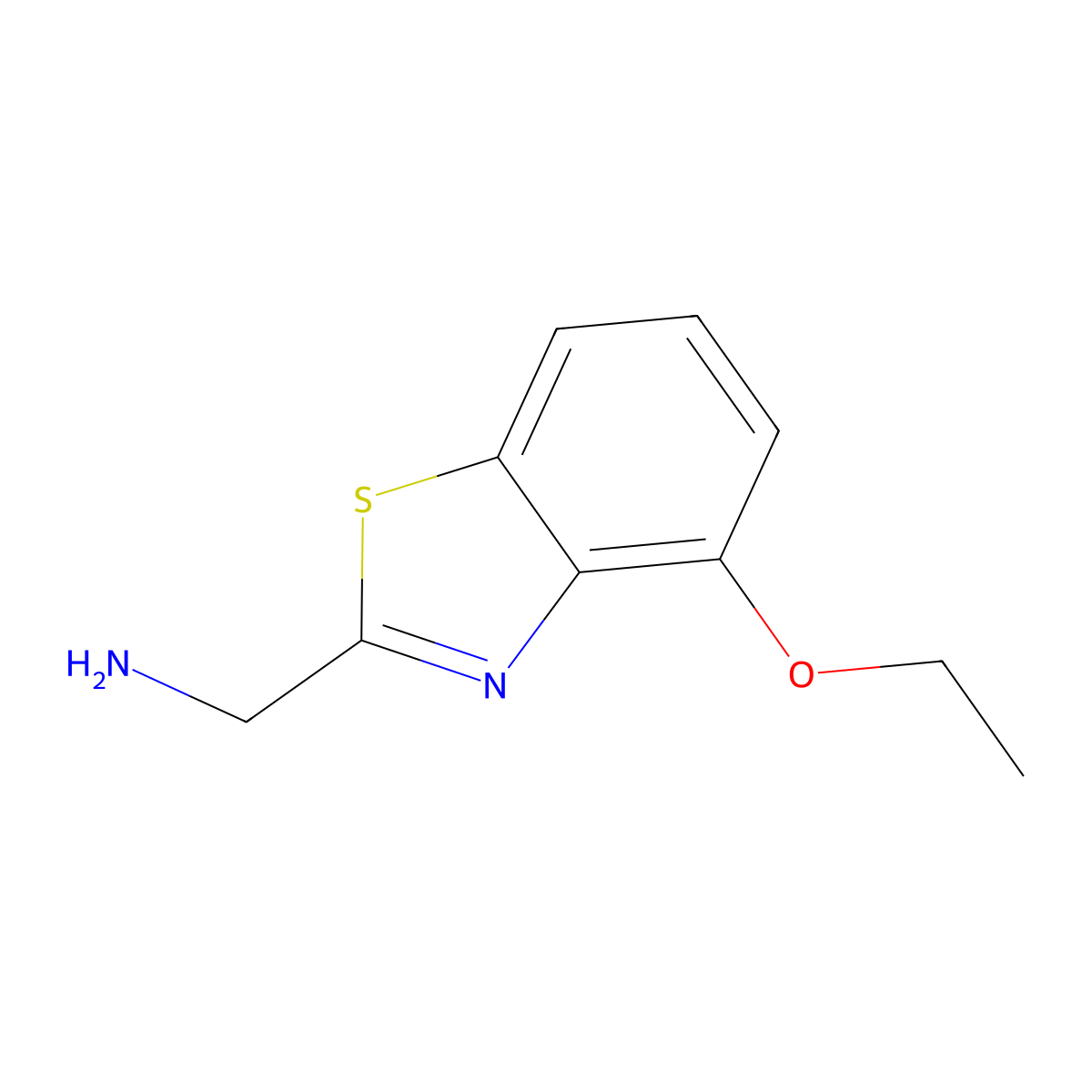 1-(4-Ethoxy-1,3-benzothiazol-2-yl)methanamine molecular structure, CAS 1176714-50-3