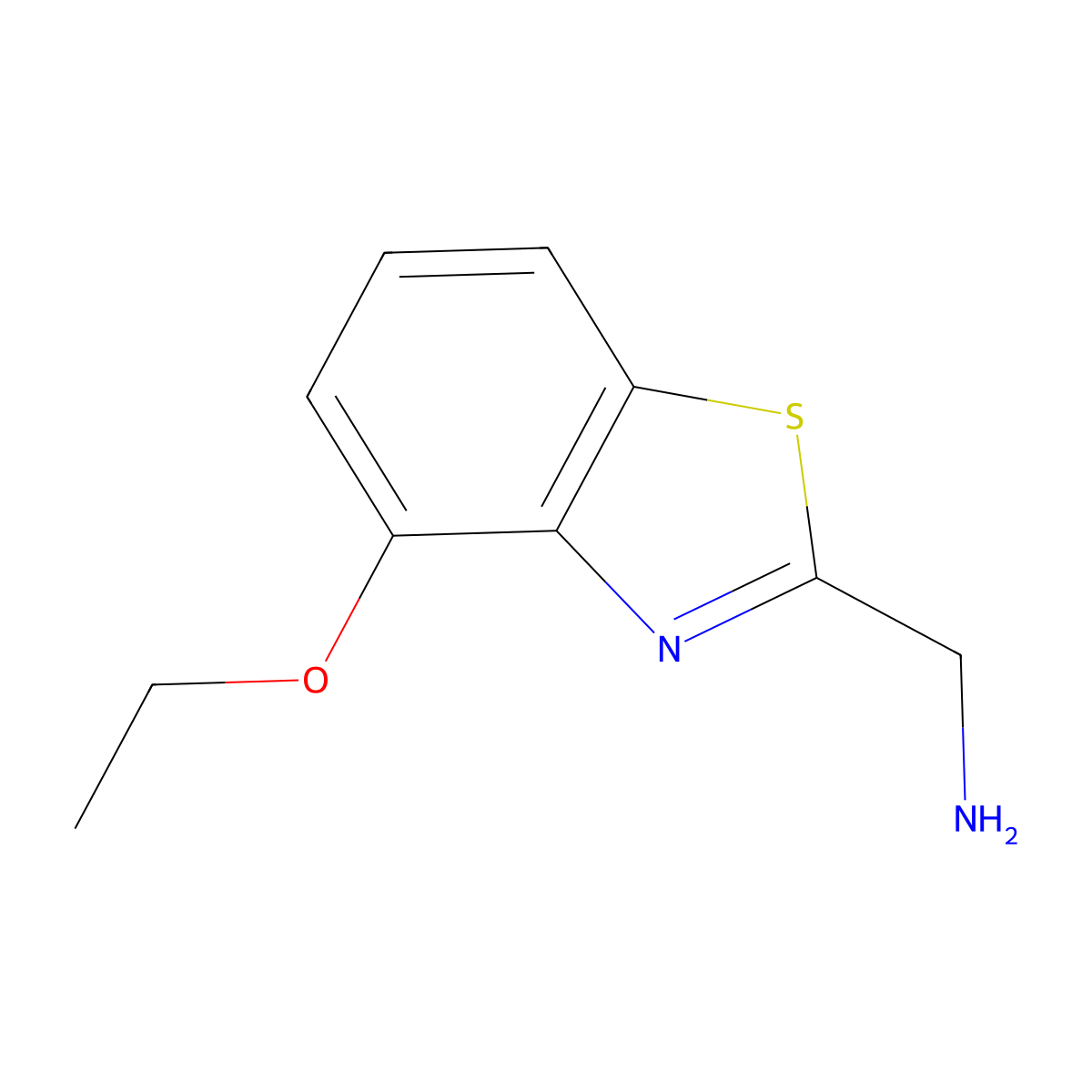 1-(4-Ethoxy-1,3-benzothiazol-2-yl)methanamine molecular structure, CAS 1176714-50-3