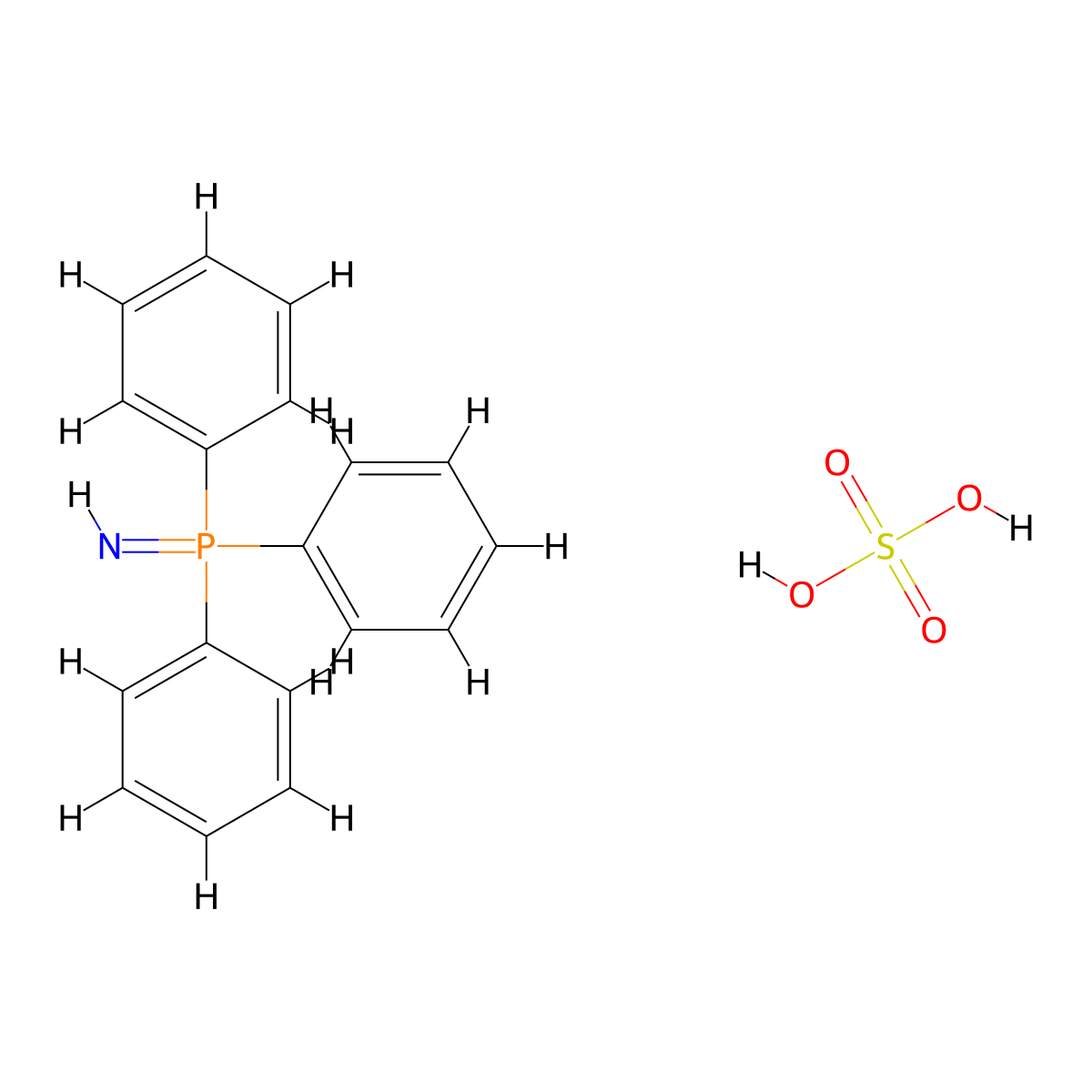 Triphenylphosphineimine sulfate molecular structure, CAS 117672-48-7