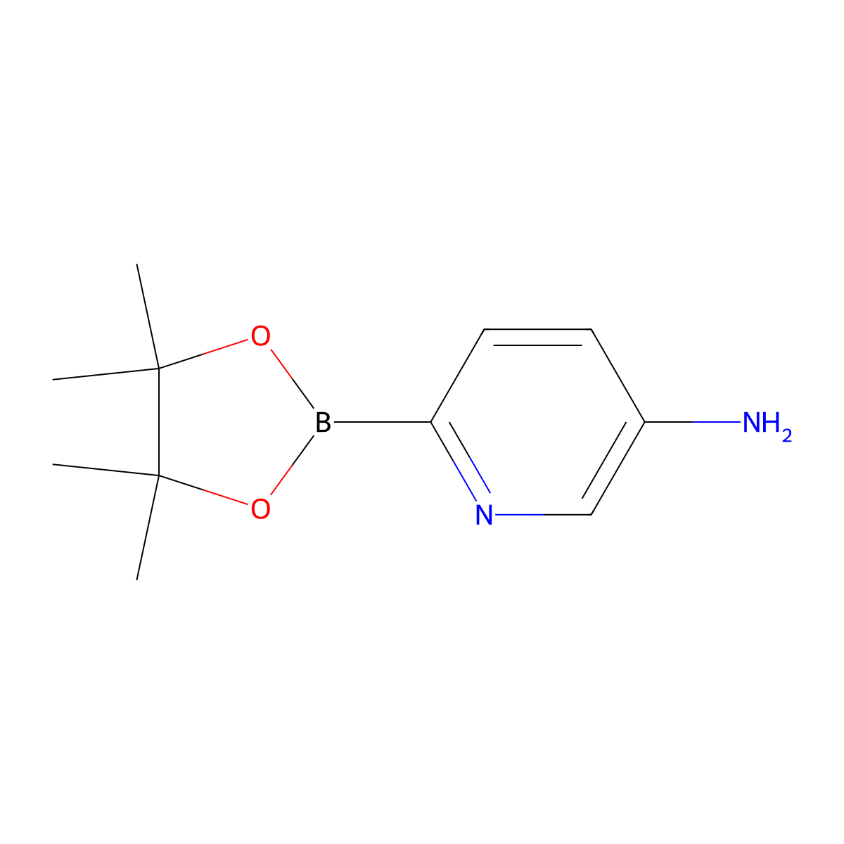 6-(4,4,5,5-Tetramethyl-1,3,2-dioxaborolan-2-yl)pyridin-3-amine molecular structure, CAS 1176723-60-6