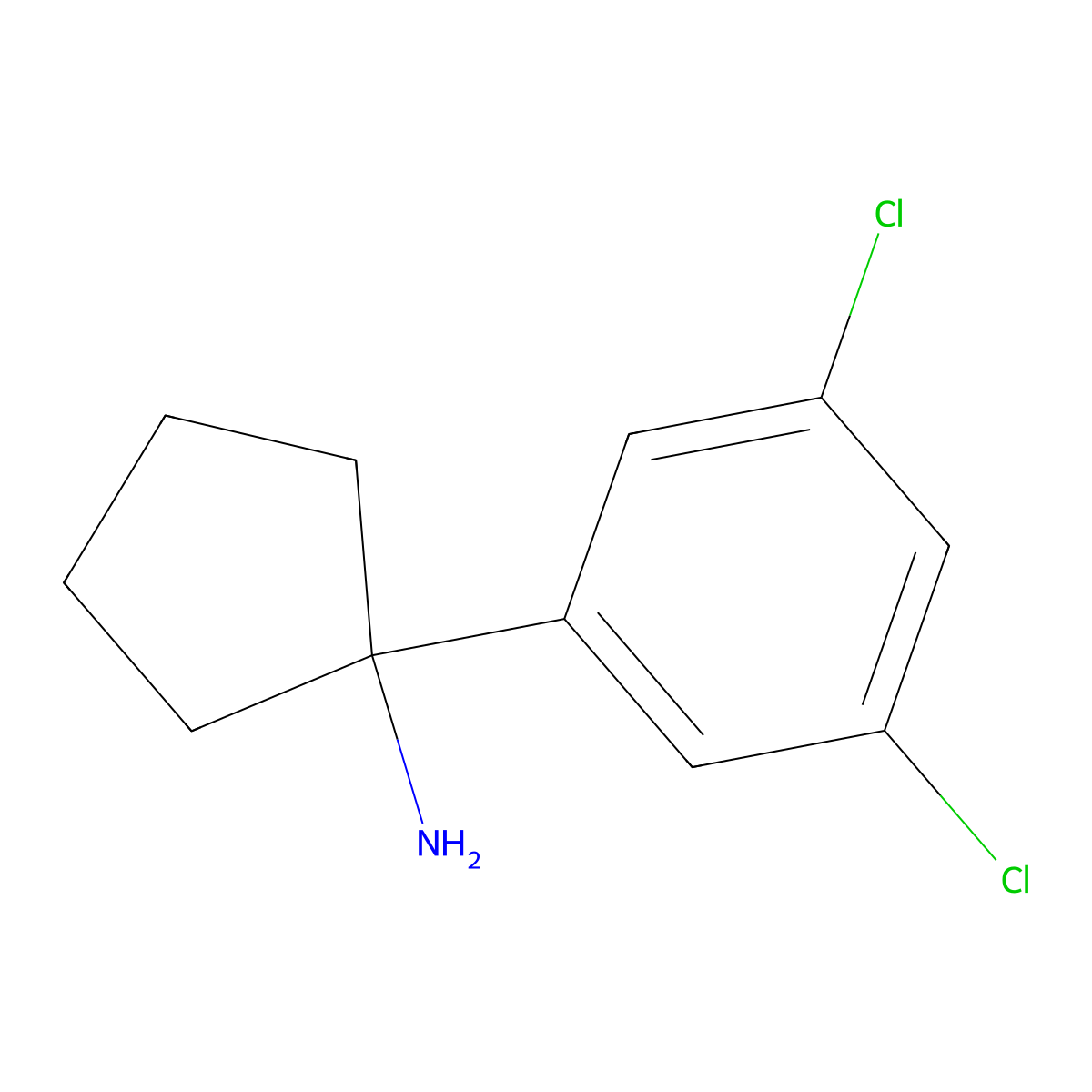 1-(3,5-Dichlorophenyl)cyclopentanamine molecular structure, CAS 1176739-99-3