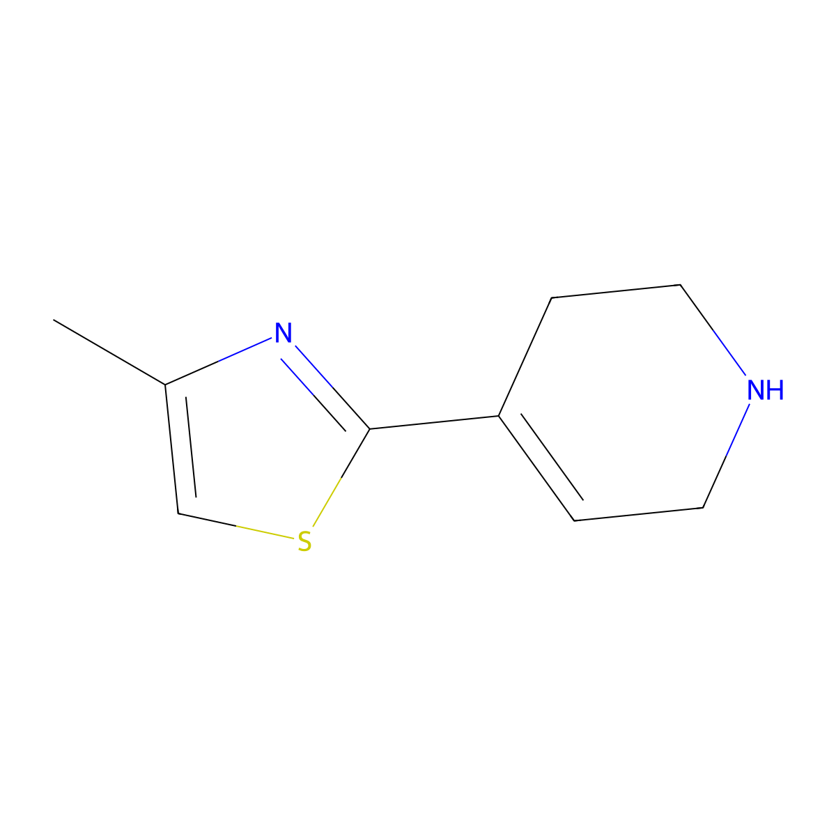 1,2,3,6-Tetrahydro-4-(4-methyl-2-thiazolyl)pyridine molecular structure, CAS 1176740-32-1