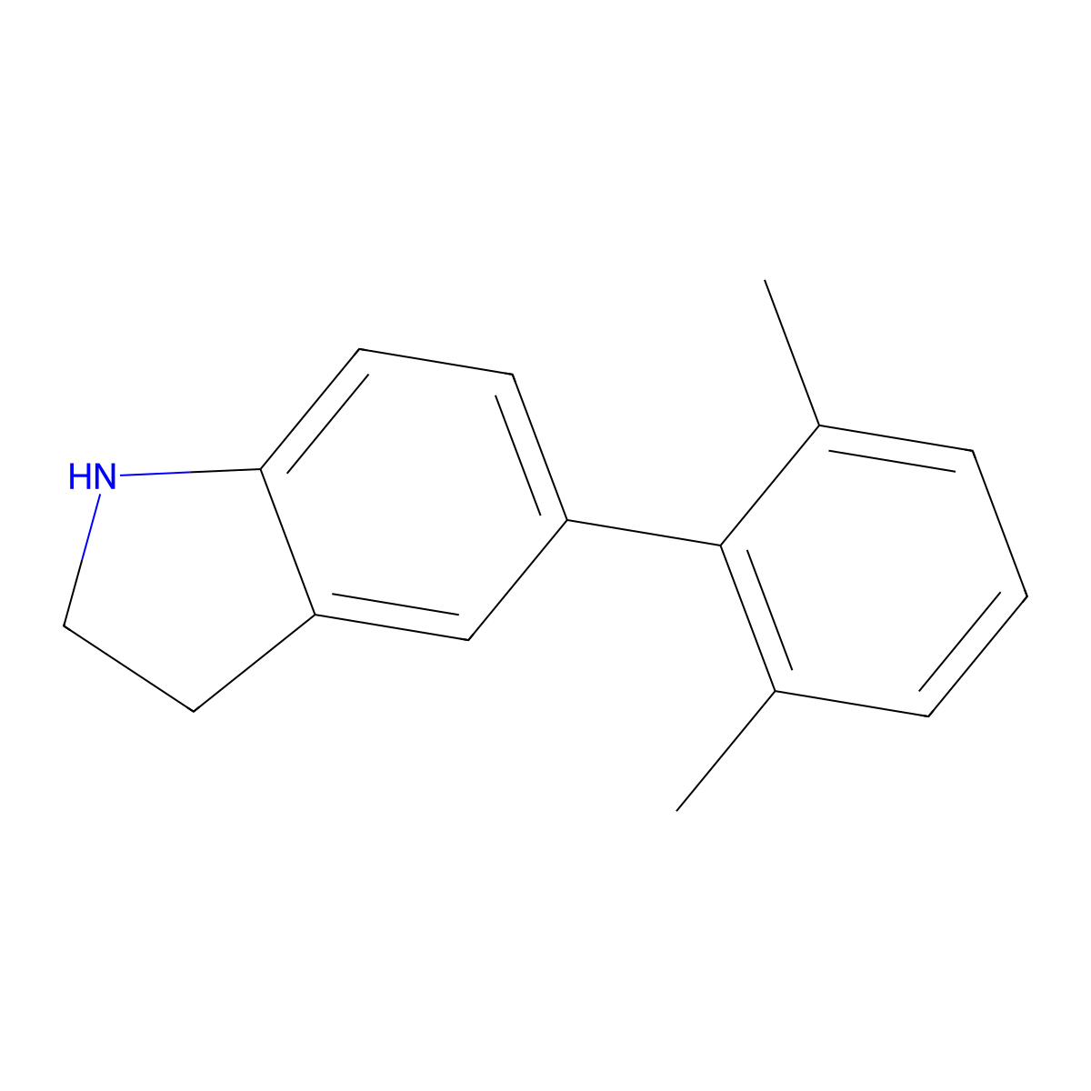 5-(2,6-Dimethylphenyl)indoline molecular structure, CAS 1176740-73-0