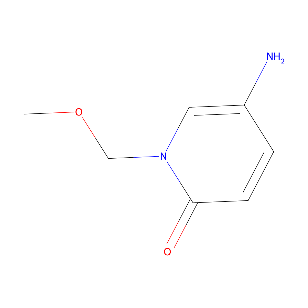 5-Amino-1-(methoxymethyl)-1,2-dihydropyridin-2-one molecular structure, CAS 1176742-41-8
