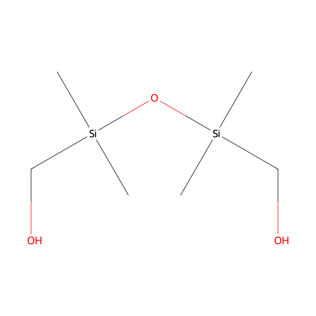 Methanol, 1,1'-(1,1,3,3-tetramethyl-1,3-disiloxanediyl)bis- molecular structure, CAS 117675-68-0