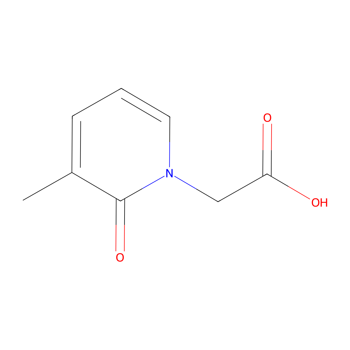 2-(3-Methyl-2-oxo-1,2-dihydropyridin-1-yl)acetic acid molecular structure, CAS 1176754-29-2