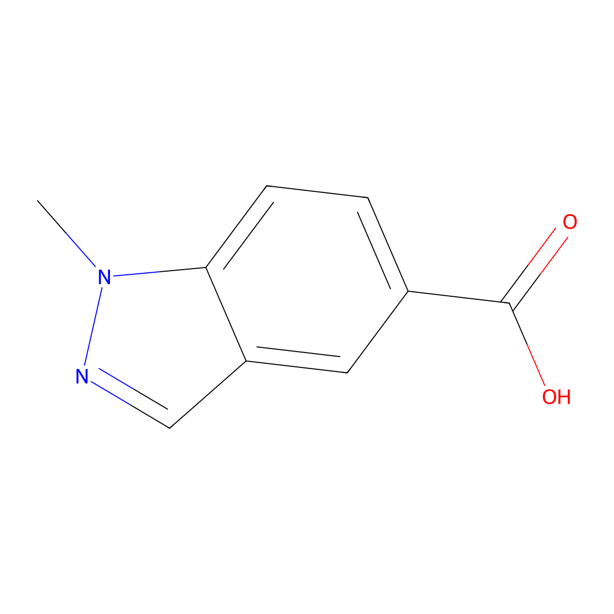 1-Methyl-1H-indazole-5-carboxylic acid molecular structure, CAS 1176754-31-6
