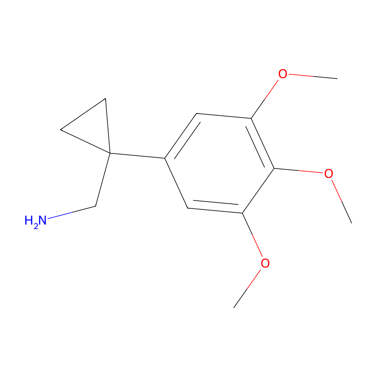 1-(3,4,5-Trimethoxyphenyl)cyclopropanemethanamine molecular structure, CAS 1176768-42-5