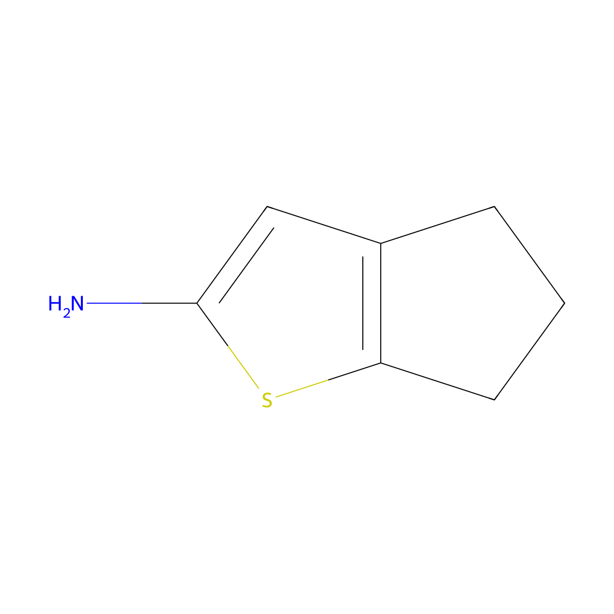 5,6-dihydro-4H-cyclopenta[b]thiophen-2-amine molecular structure, CAS 1176782-89-0