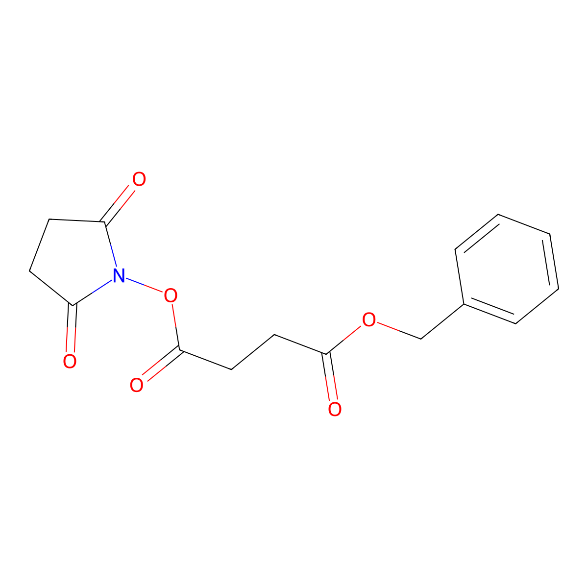 Succinic acid benzyl ester 2,5-dioxo-pyrrolidin-1-yl ester molecular structure, CAS 117679-91-1