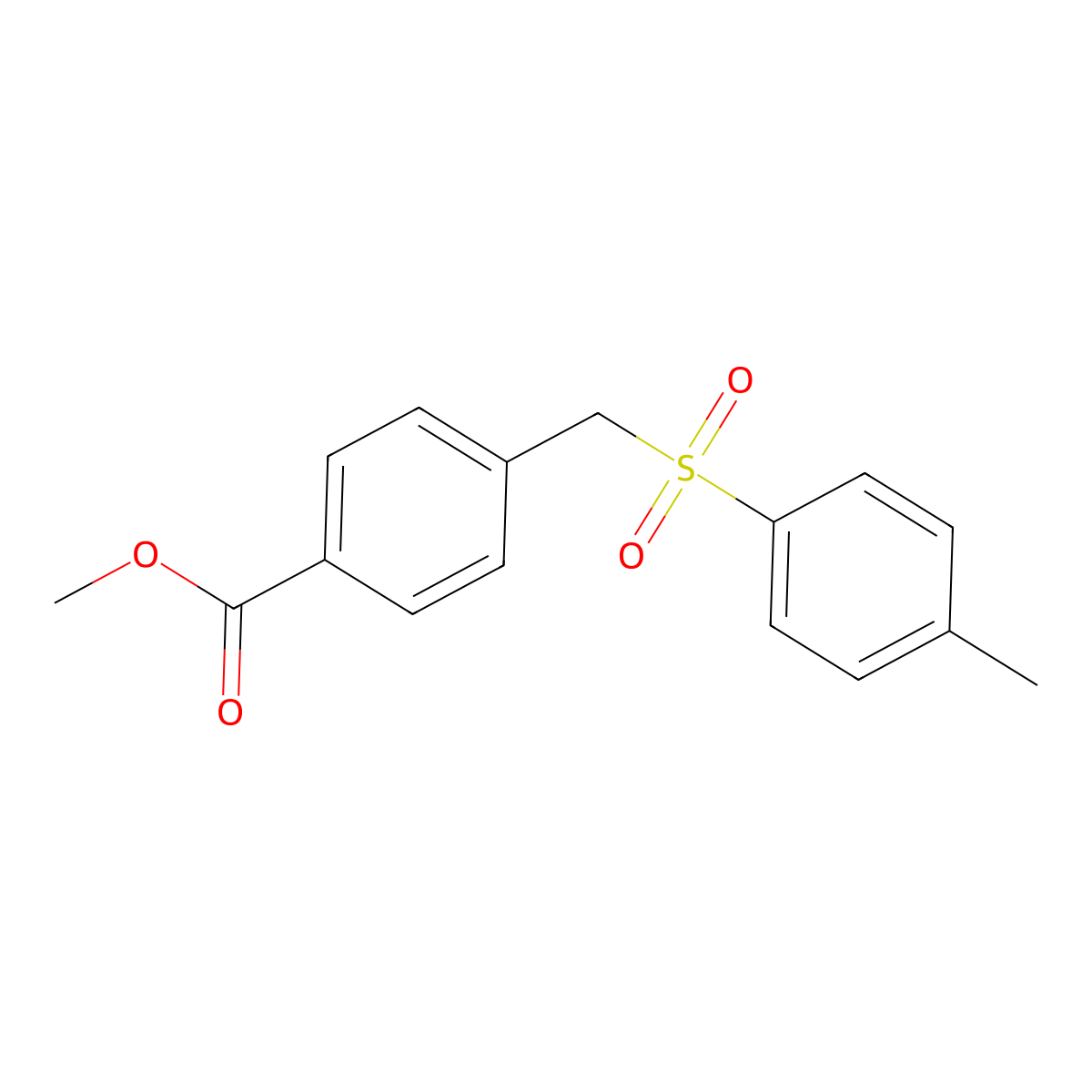 Methyl 4-{[(4-methylphenyl)sulfonyl]methyl}benzoate molecular structure, CAS 117687-51-1