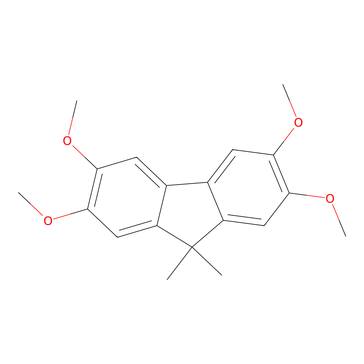 2,3,6,7-Tetramethoxy-9,9-dimethyl-9H-fluorene molecular structure, CAS 1176891-87-4