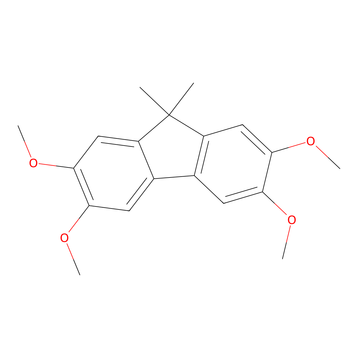 2,3,6,7-Tetramethoxy-9,9-dimethyl-9H-fluorene molecular structure, CAS 1176891-87-4