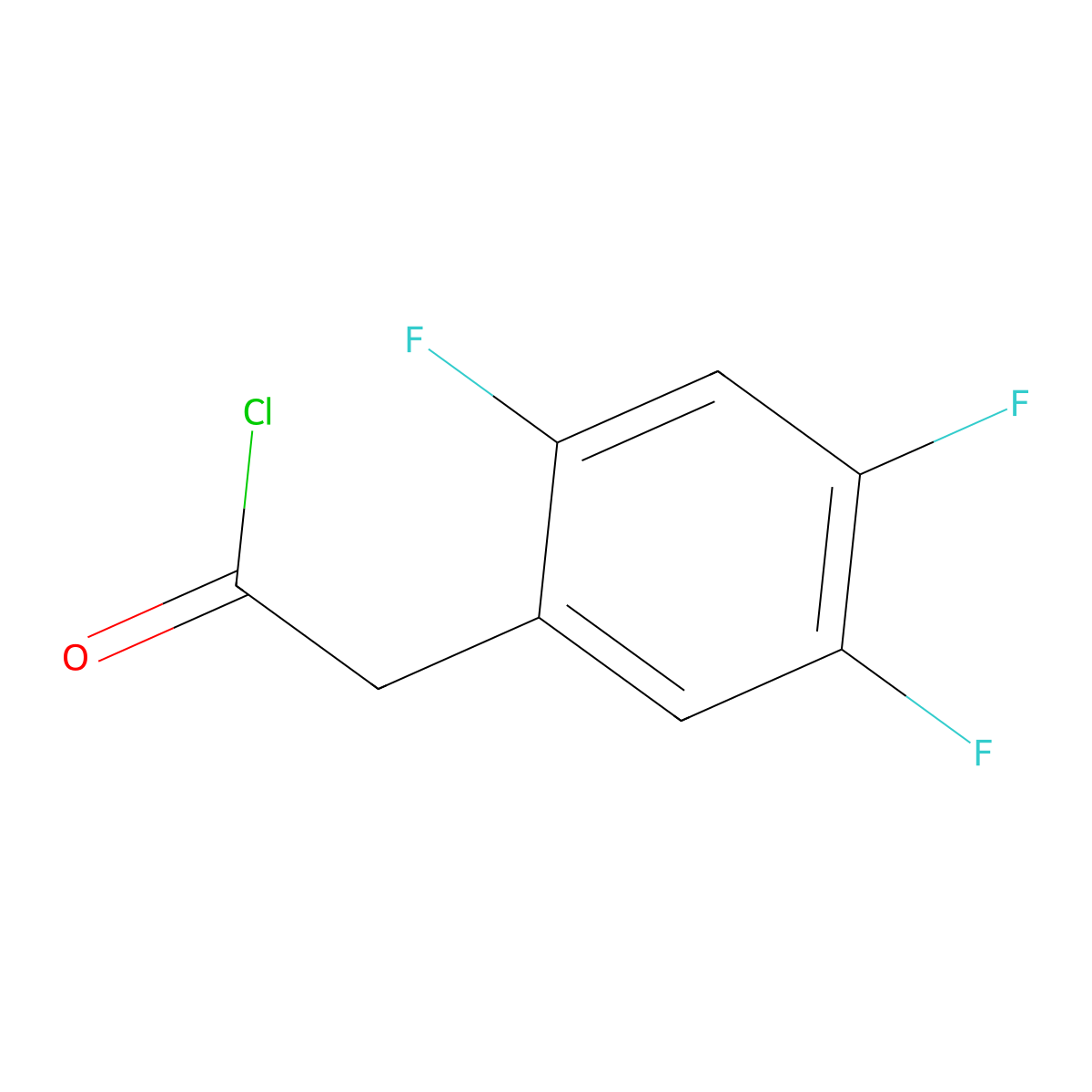 (2,4,5-Trifluorophenyl)acetyl chloride molecular structure, CAS 1176895-65-0