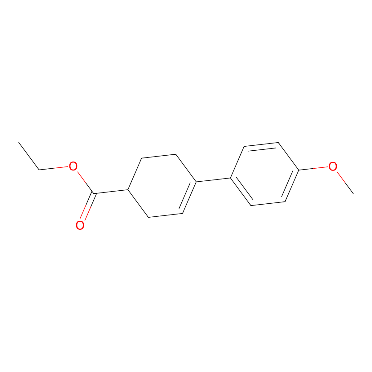 Ethyl 4-(4-methoxyphenyl)cyclohex-3-ene-1-carboxylate molecular structure, CAS 117690-98-9