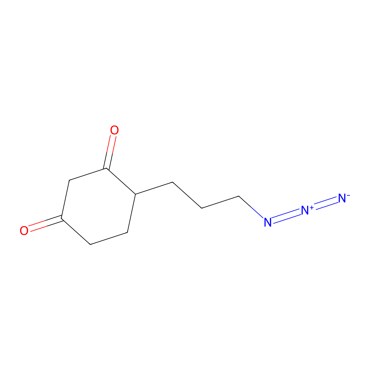 4-(3-Azidopropyl)cyclohexane-1,3-dione molecular structure, CAS 1176905-54-6