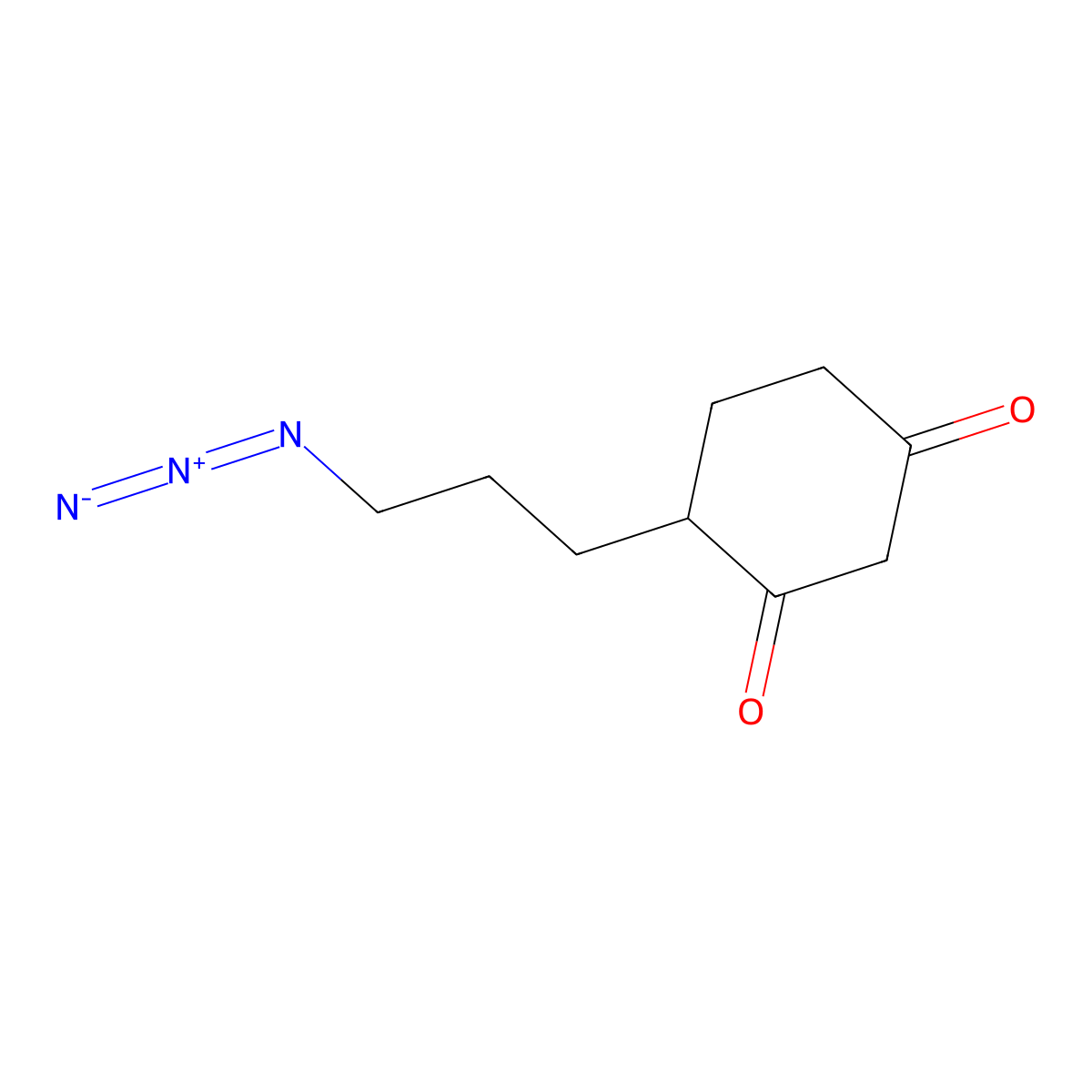 4-(3-Azidopropyl)cyclohexane-1,3-dione molecular structure, CAS 1176905-54-6