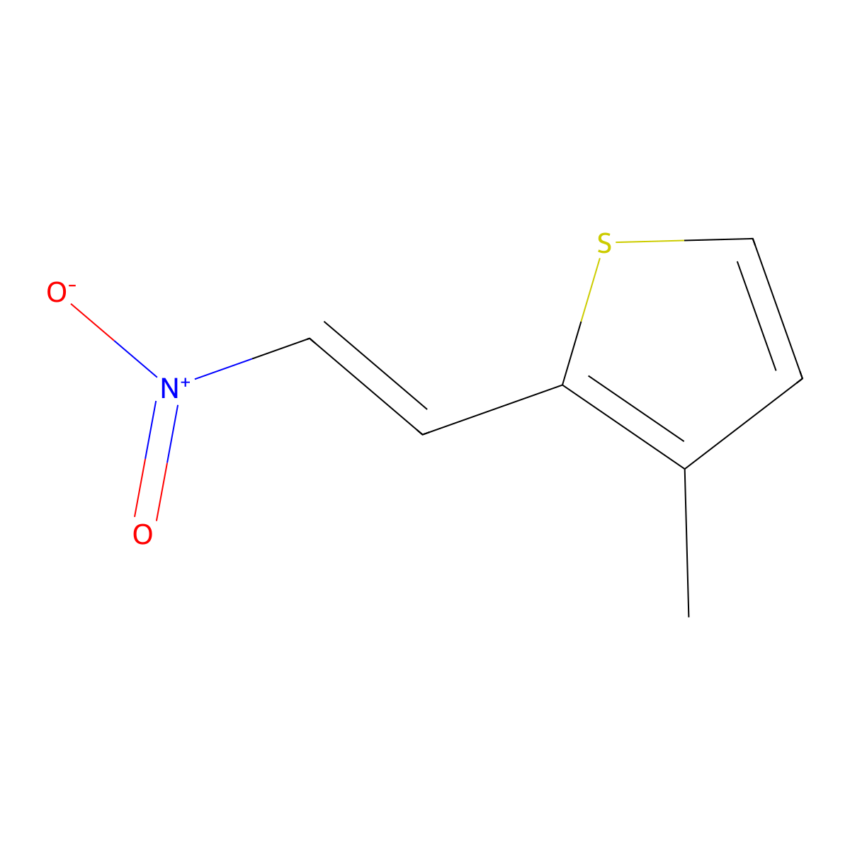 (E)-3-methyl-2-(2-nitrovinyl)thiophene molecular structure, CAS 117693-17-1