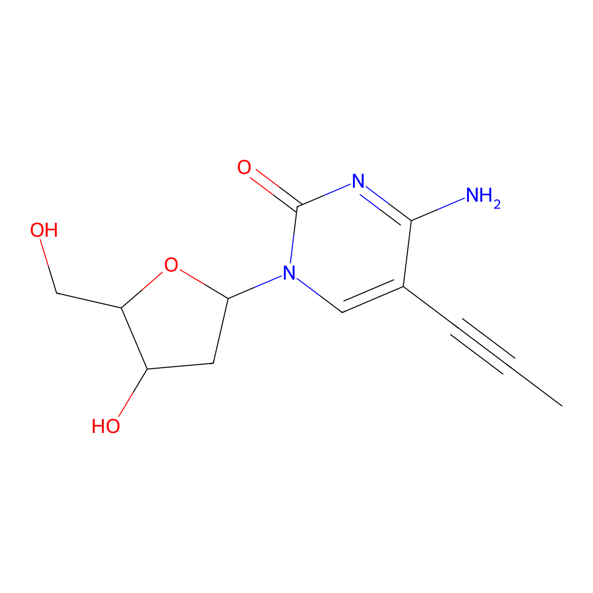 2'-Deoxy-5-propynylcytidine molecular structure, CAS 117693-24-0