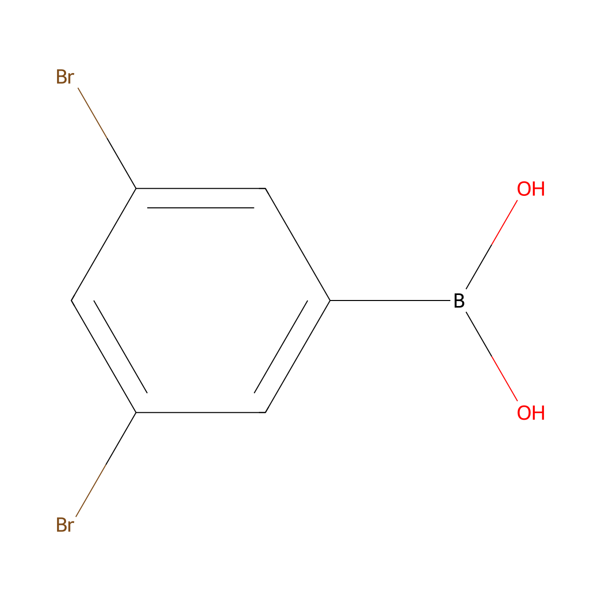 3,5-Dibromobenzeneboronic acid molecular structure, CAS 117695-55-3