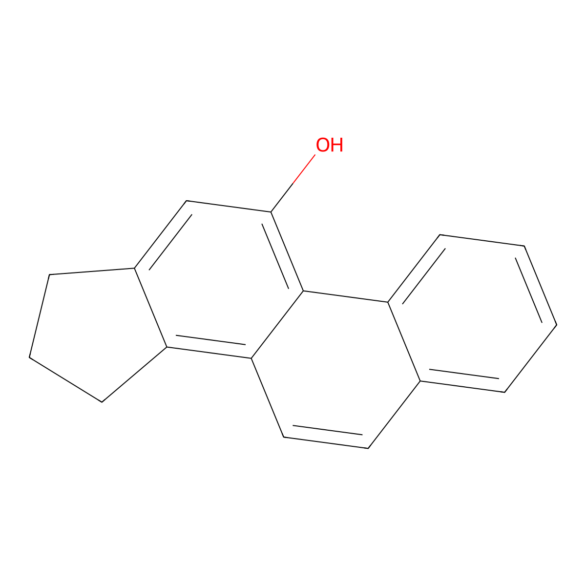 16,17-Dihydro-15H-cyclopenta(a)phenanthren-11-ol molecular structure, CAS 117696-90-9