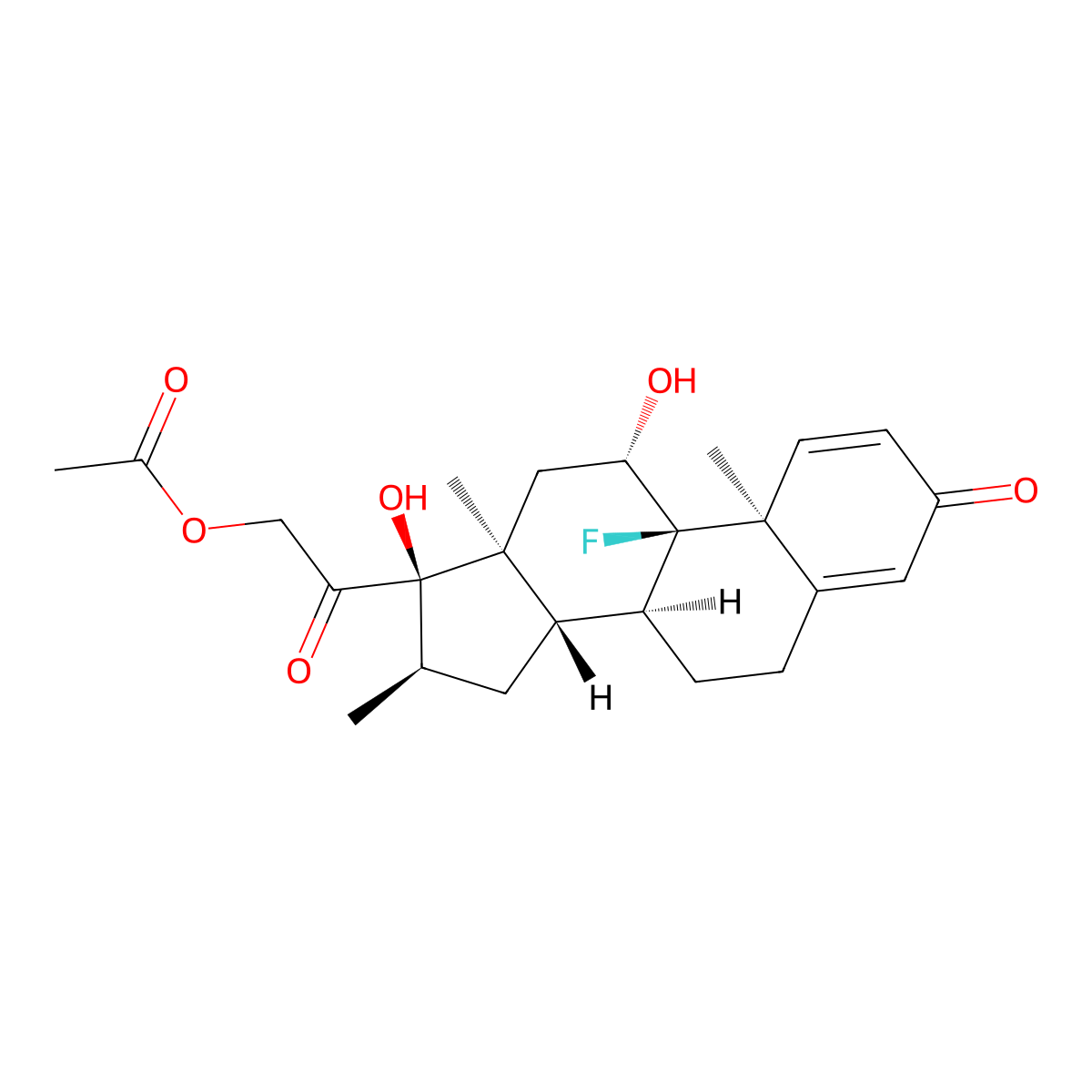 Dexamethasone Acetate molecular structure, CAS 1177-87-3