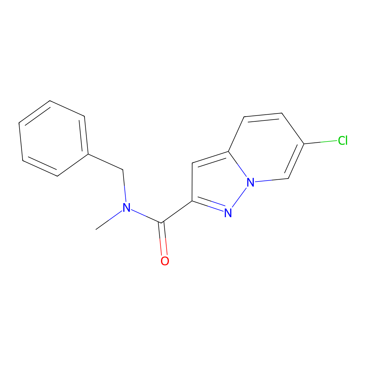 N-benzyl-6-chloro-N-methylpyrazolo[1,5-a]pyridine-2-carboxamide molecular structure, CAS 1177000-57-5